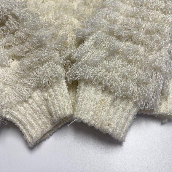 Vintage Sideffects Hand Crochet Shaggy Sweater Cardigan Womens Medium 80s 90s - Picture 3 of 12